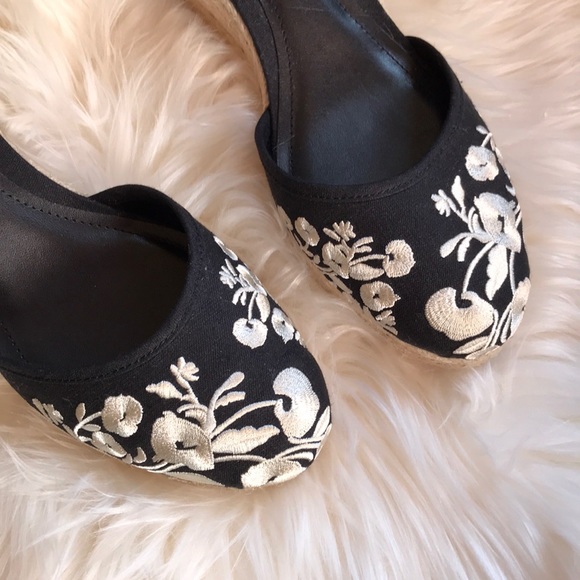 Ralph Lauren black hayleigh espadrille sandals - Picture 2 of 6